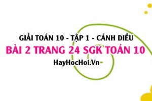 Giải bài 2 trang 24 Toán 10 tập 1 SGK Cánh Diều